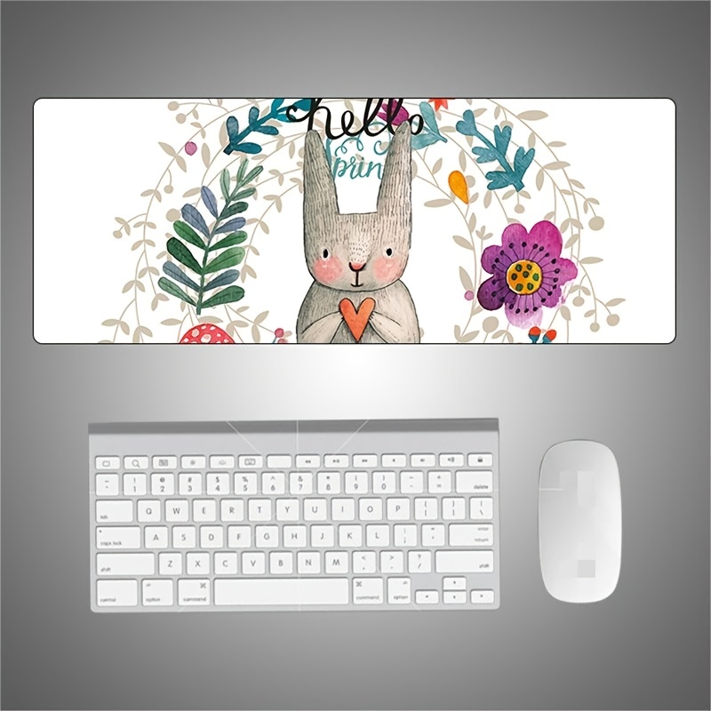 Flower Rabbit Cartoon Mouse Pad Large Creative Gaming Wrist - Temu