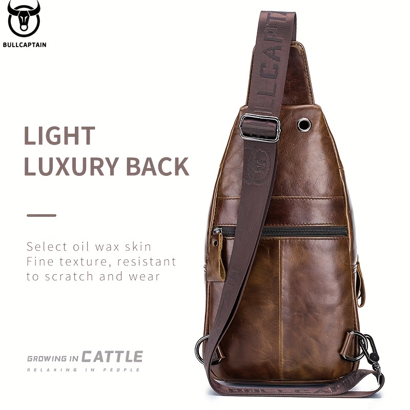 Bullcaptain Fashion Genuine Leather Shoulder Bag Large Capacity