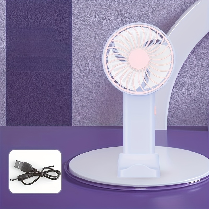  TriPole Mini ventilador de mano con pilas, pequeño, personal,  portátil, velocidad ajustable, ventilador recargable por USB, bonito  diseño, potente ventilador de pestañas para niños, niñas, mujeres