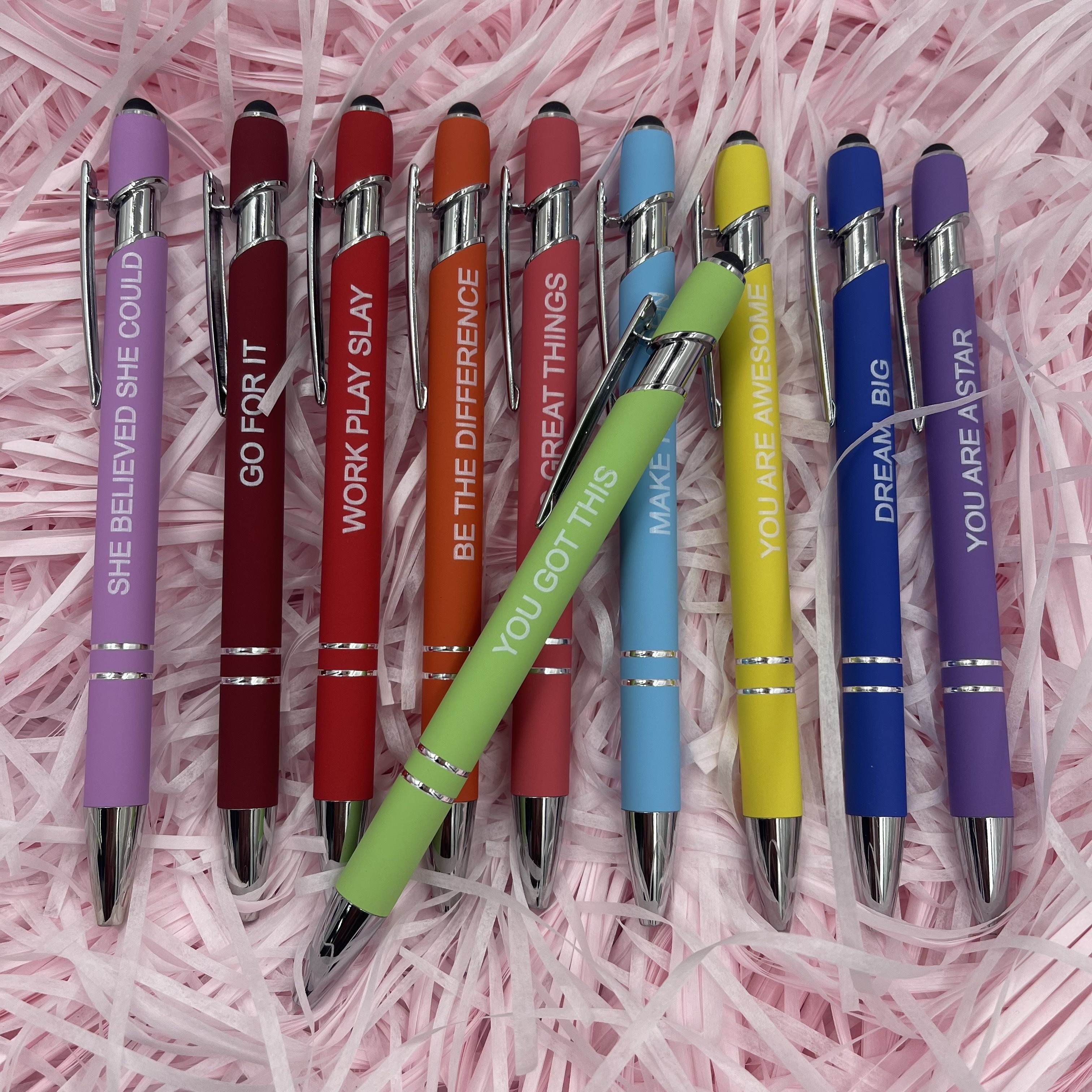 Funny Color Condenser Touch Ballpoint Pen Set Office - Temu