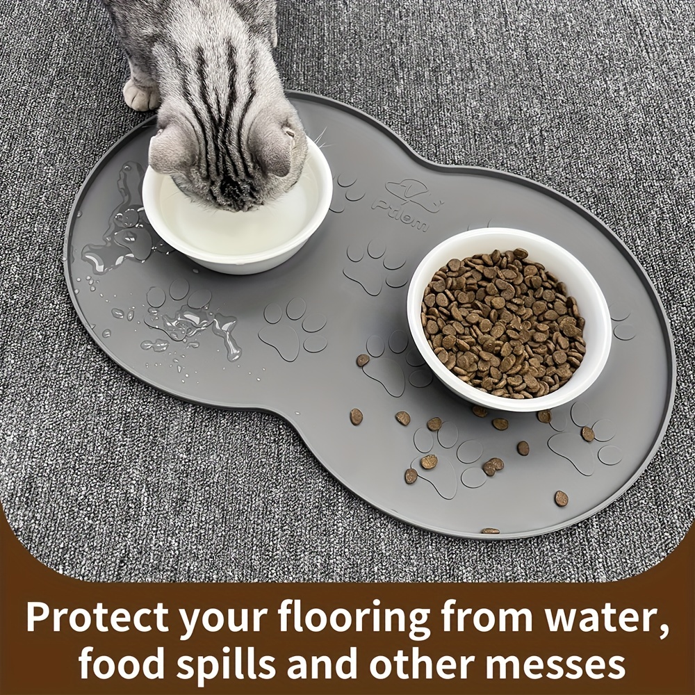 Pet Food Mat For Dog & Cat, Waterproof Pet Feeding Mat, Non Slip Cat Food  Mat, Dog Water Bowl Pad - Temu