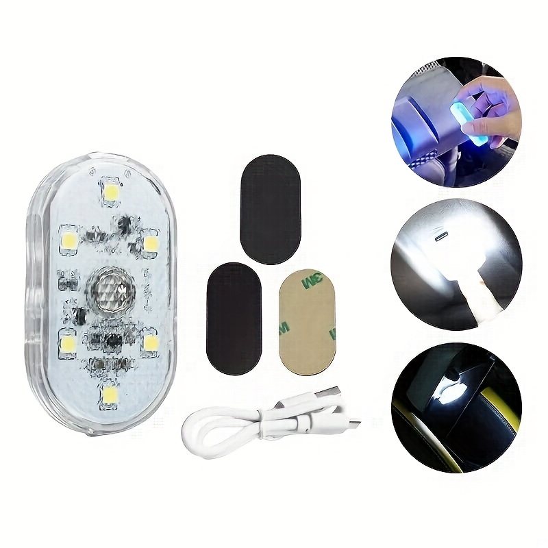 1/4pcs Auto-Leselicht Innenlicht, LED-Touch-Ambiente-Licht Mit USB-Ladung,  7 Farben Auto-Innenraum-Ambiente-Licht, Mit 6 Hellen LED-Lichtperlen - Temu  Austria