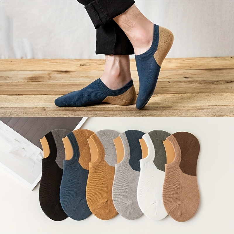5 Pares Calcetines Invisibles Color Liso Hombres Calcetines - Temu Chile