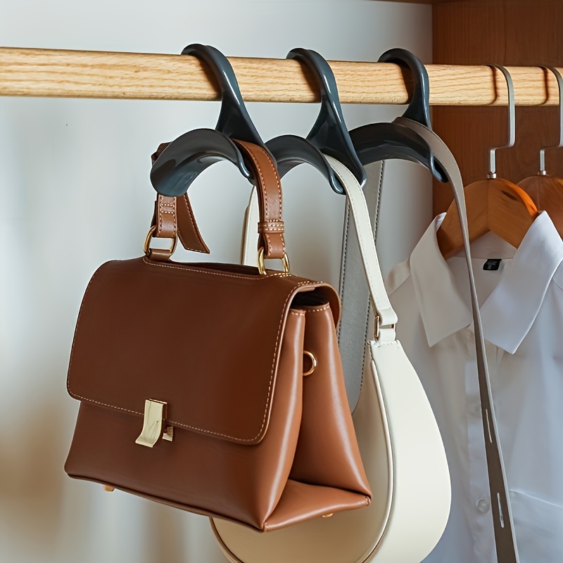  Yalikop Purse Hanger Hook Acrylic Bag Hanger Handbag Tote Bag  Rack Holder Closet Organizer Storage for Backpacks Satchels Purses Handbags  Tote Holder(Black, Gray,6 Pieces) : Home & Kitchen