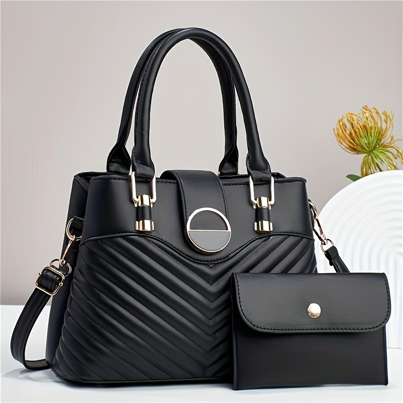 2 Piece deals Set Fashion Bag - BLACK