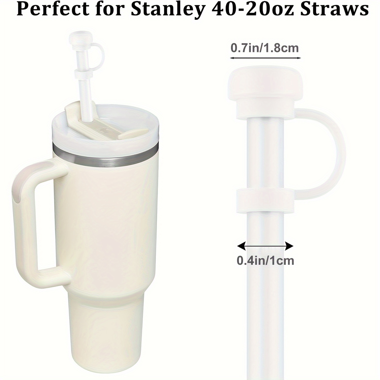 4PCS Straw Covers for Stanley Cup, Silicone Straw Covers Cap for
