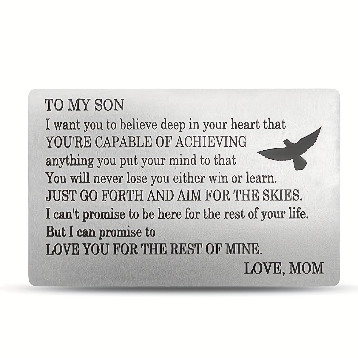 Inspirational Gifts For Son From Mom, To My Son Engraved Wallet