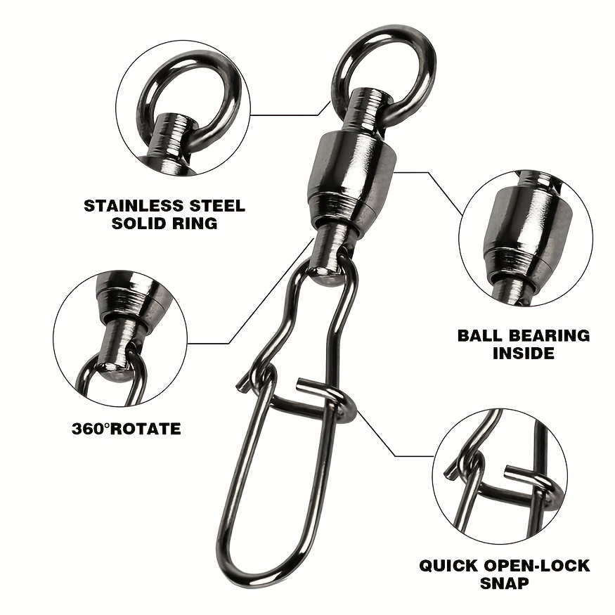 Upgrade Fishing Tackle Stainless Steel Swivel Lure Connector - Temu