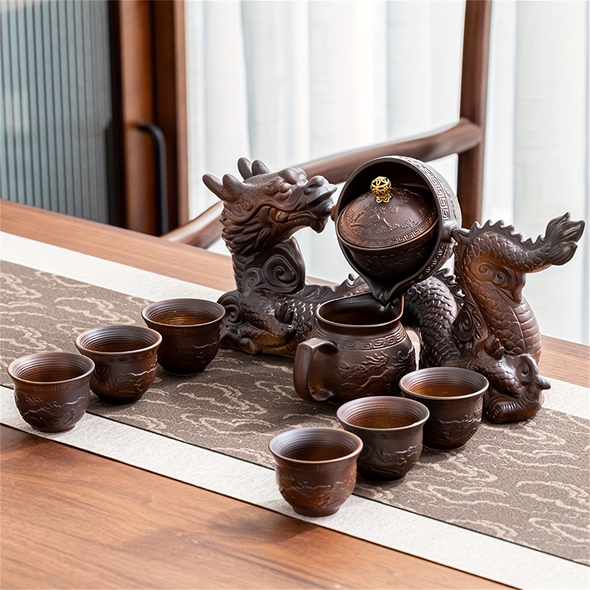 Juego de té de alta gama de 6 piezas, tetera turca árabe, juego de té de  bronce antiguo, juego de té Simple de Kung Fu para el hogar, caja de regalo  China 