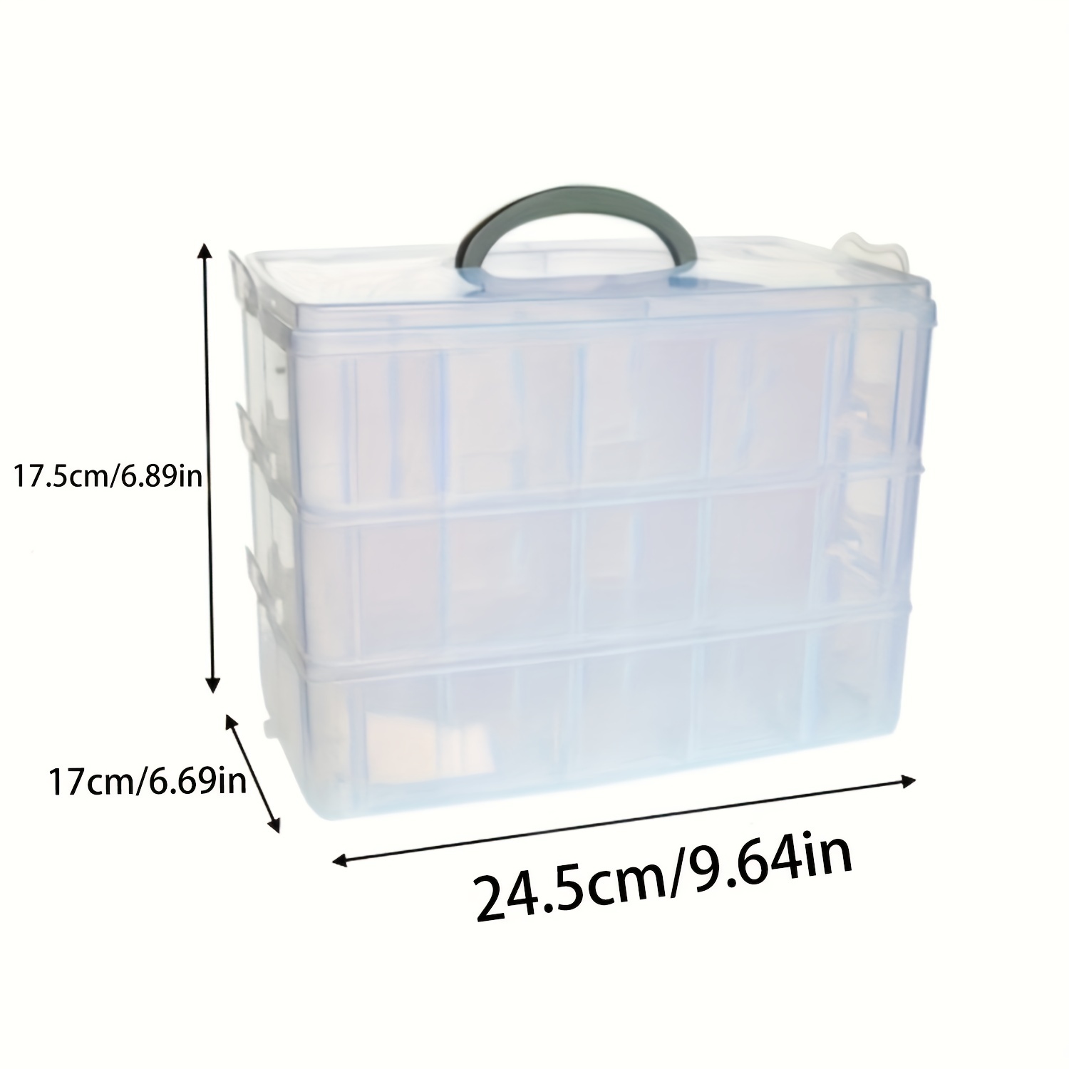 Clear Plastic Craft Storage Box Sewing Organizer Box 3 - Temu Austria