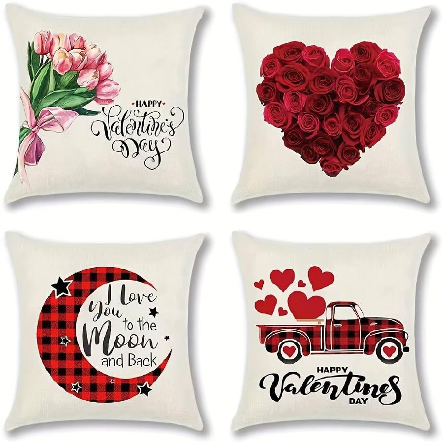 valentines day throw pillow covers