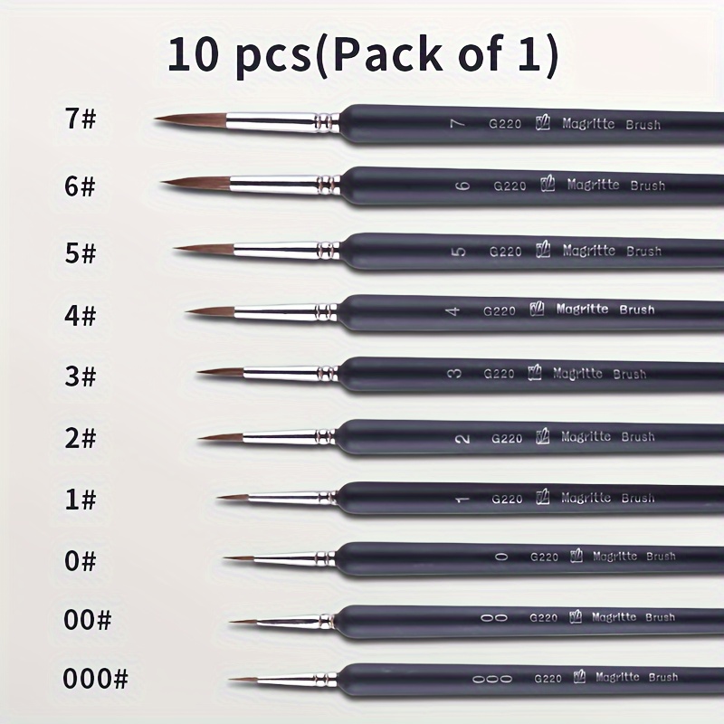 Model Miniature Paint Brushes Small Detail Art Brush 10 Set with