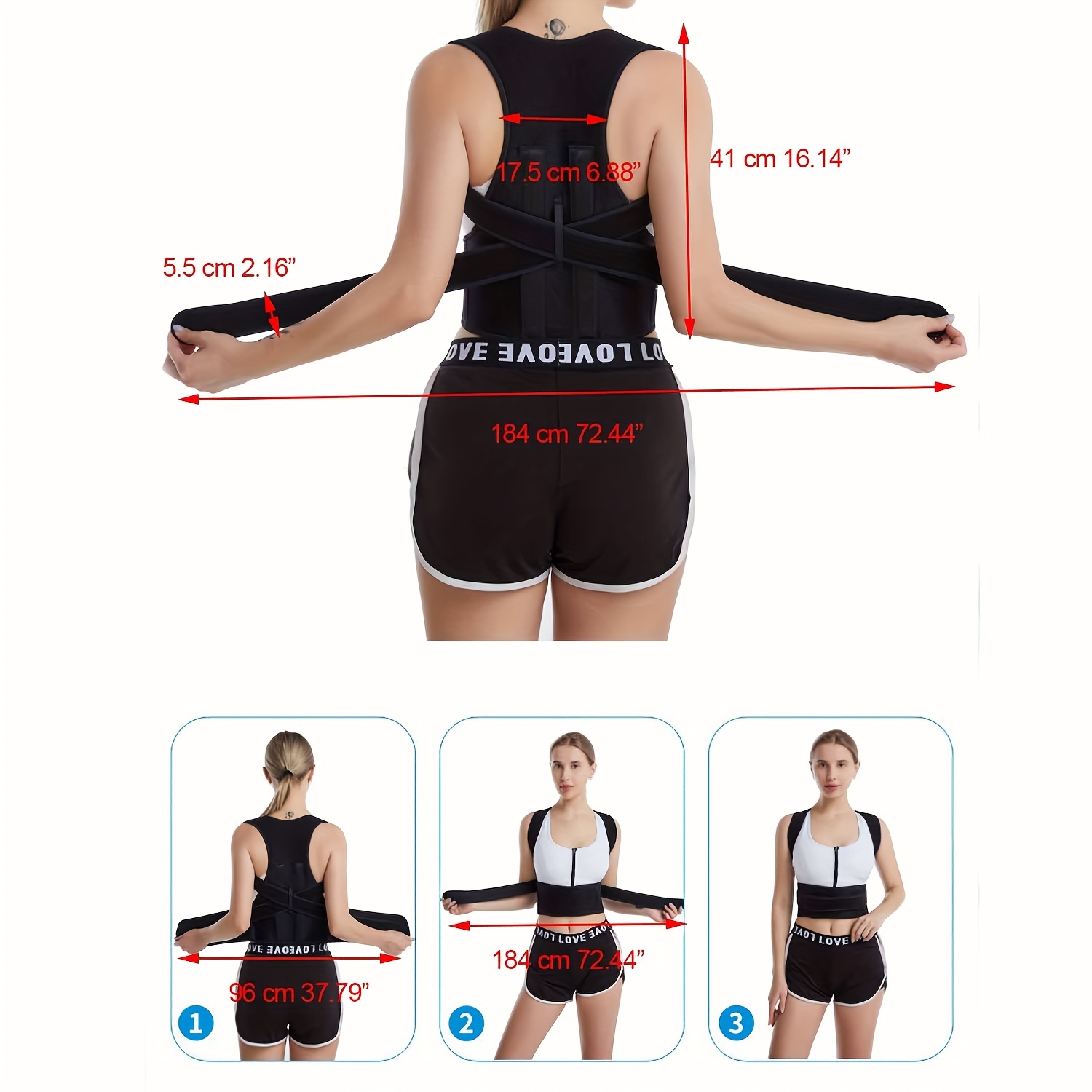 Posture Corrector for Women, Adjustable Back Posture Corrector for