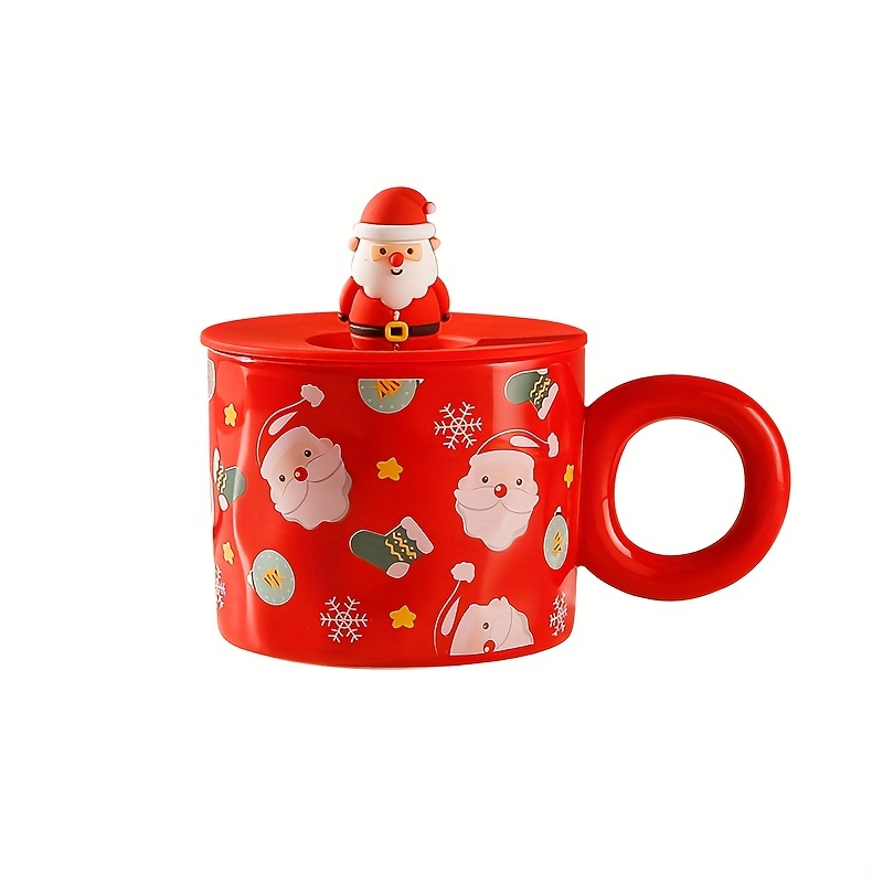 Creative Mug, Christmas Theme Cup, Trendy Cute Water Cup Coffee Cup Ceramic  Water Cup Halloween Christmas Gift For Restaurants/cafe - Temu