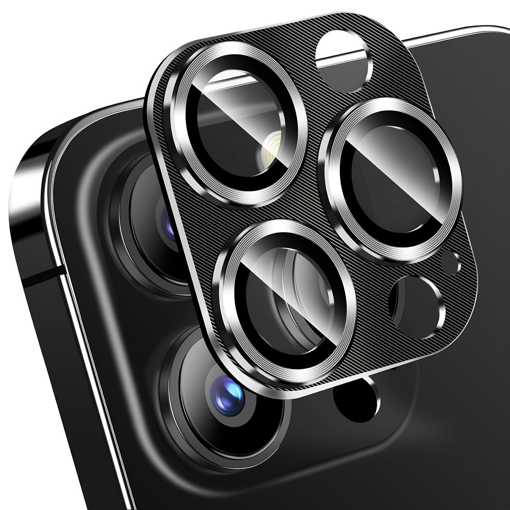 Tensea Protector de lente de cámara para iPhone 15 Pro y iPhone 15 Pro Max,  protector de pantalla de vidrio templado, cubierta de cámara, anillo