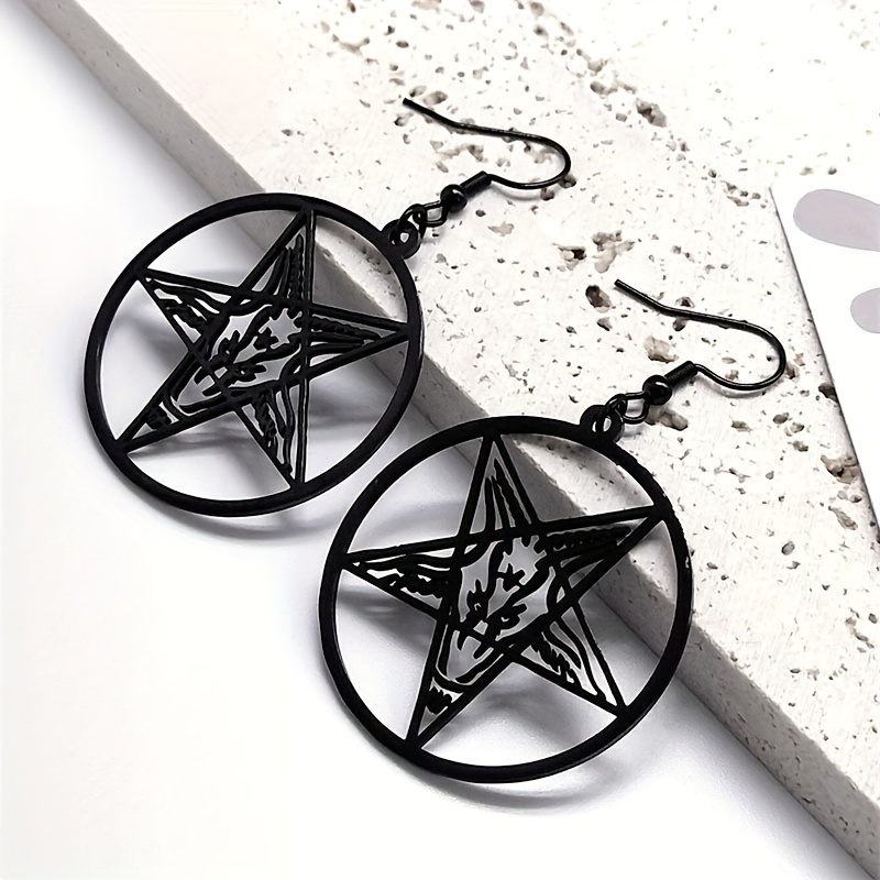 Inverted on sale pentagram earrings