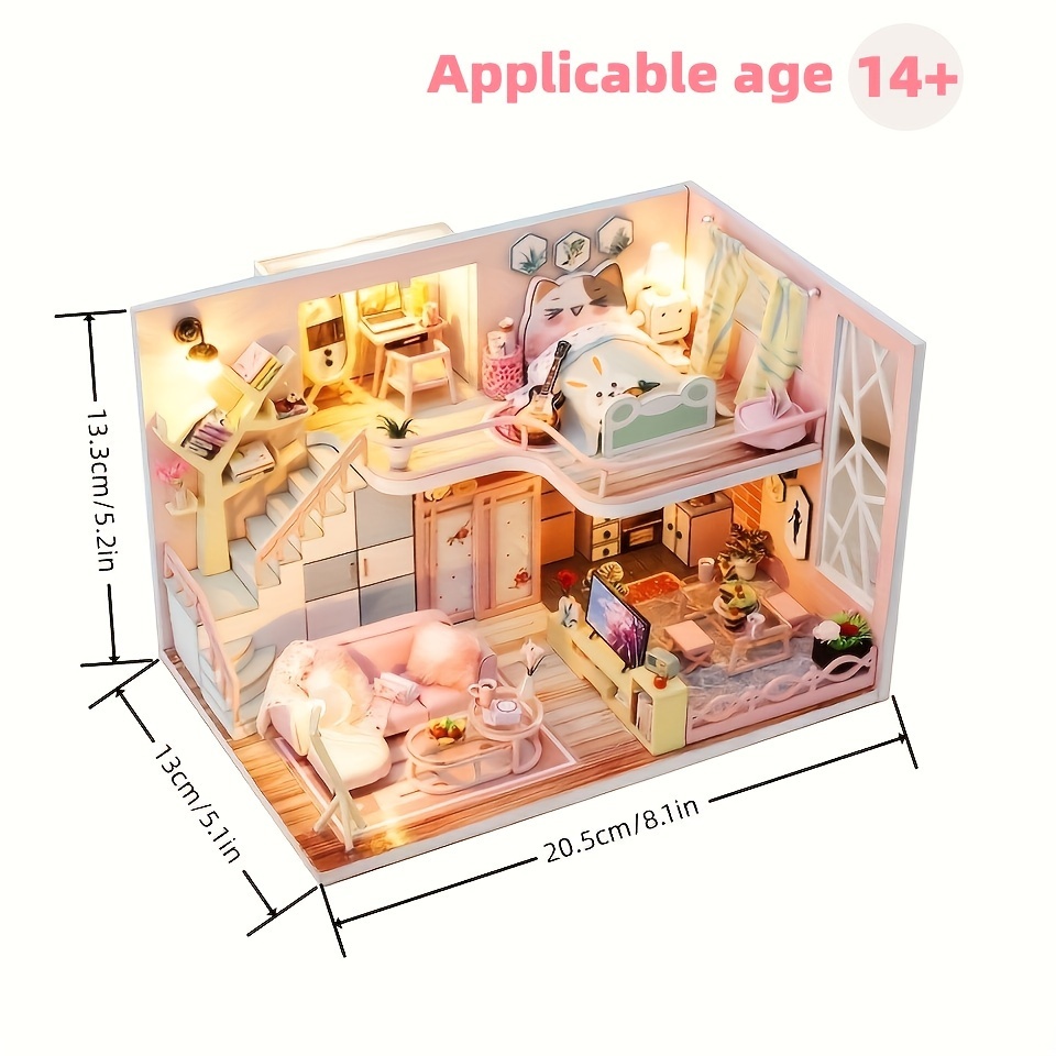 CUTEBEE 1: 24 DIY Dollhouse Kit (Comfortable Life)