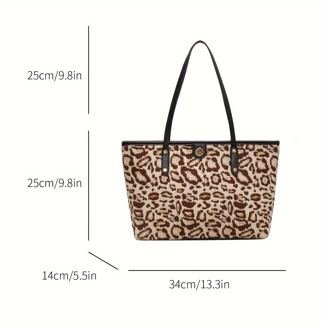 Fashion Leopard Print Tote Bag, Large Capacity Shoulder Bag, Women's Trendy  Handbag & Purse For Commute