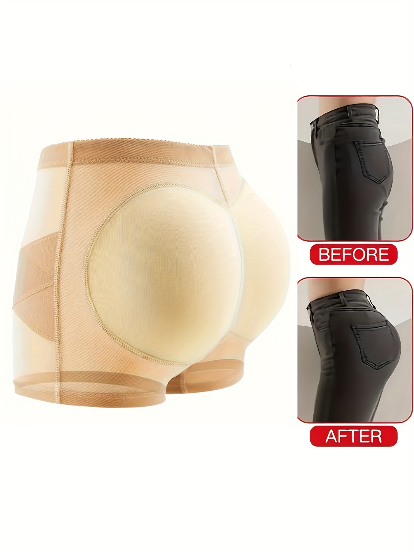 Women Butt Pads Enhancer Panties Padded Hip Shapewear Butt Lifter Fake  Padding Briefs Postpartum Underwear Boyshorts