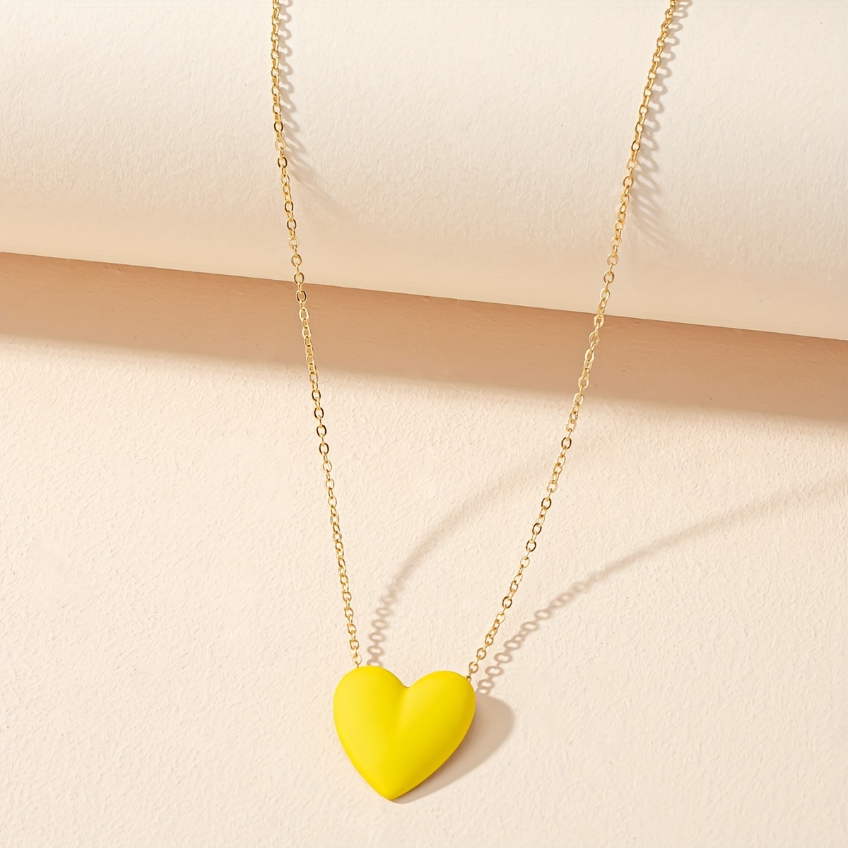 TEMU Minimalist Elegant Style Love Pendant Necklace Heart Pendant Necklace For Valentine's Day, Banquet Accessories, Wedding Celebration, Holiday,