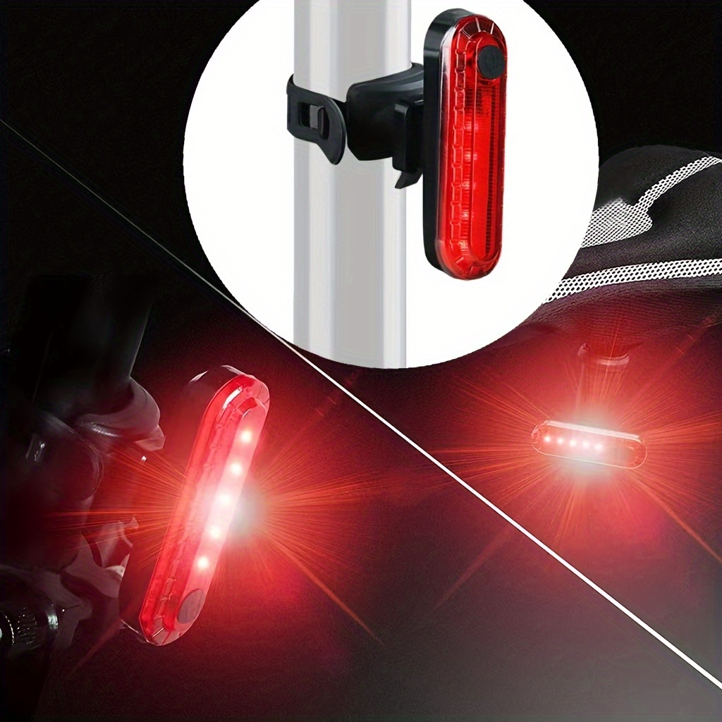  Malker Juego de luces LED de silicona delanteras y traseras  para bicicleta, faros delanteros y traseros, impermeables y de seguridad  para carretera, luces de bicicleta de montaña, baterías incluidas (2  unidades
