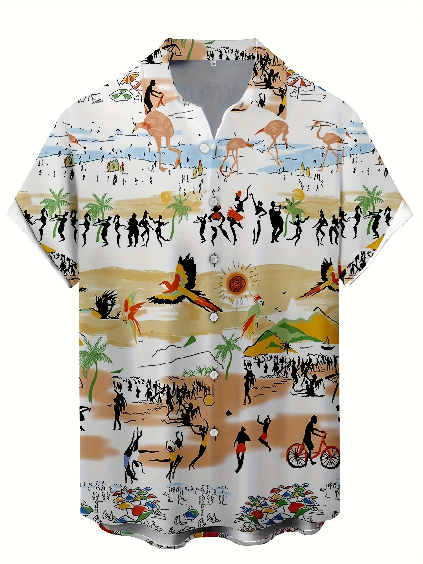 Plus Size Men's Fish Graphic Print Shirt for Summer, Hawaiian Style Beach Shirt for Males, Men's Clothing, Plus Size,Mens Fishing Shirts,Temu