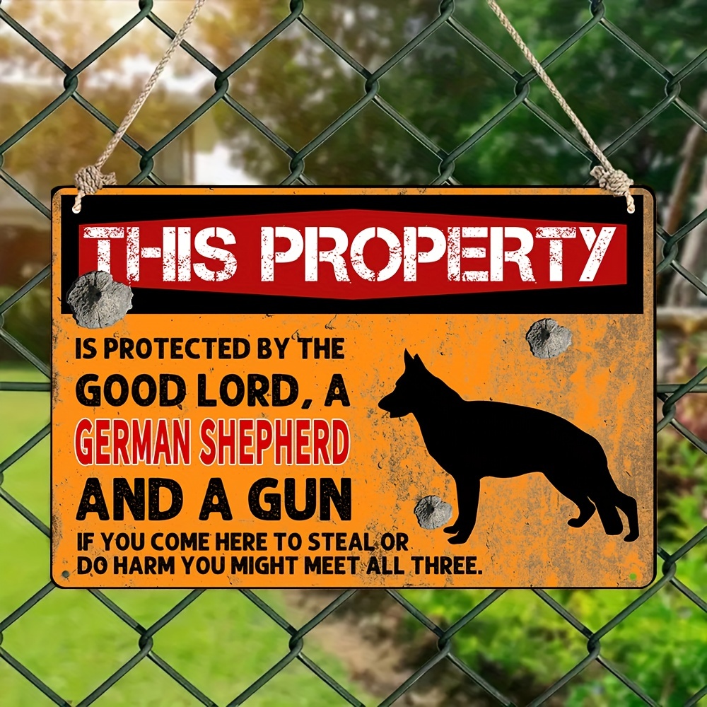 Acheter Méfiez-vous des chiens, panneau d'avertissement en métal, panneau  de garde pour chien, décoration murale, panneau de cour, panneaux  métalliques d'interdiction d'intrusion