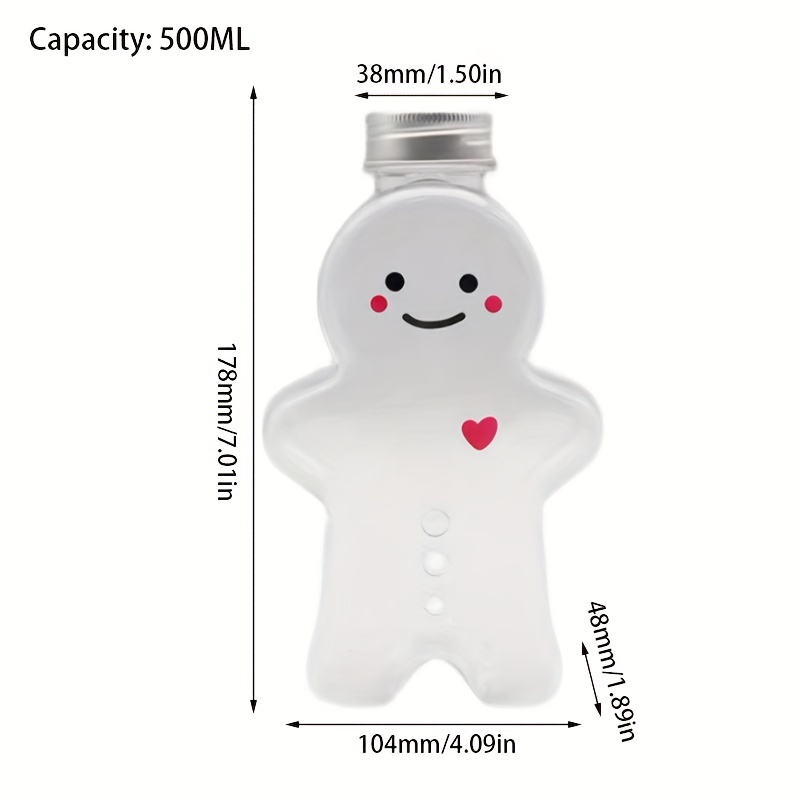 10 Pcs Christmas Drink Bottle Gingerbread Bottles Sealed Container