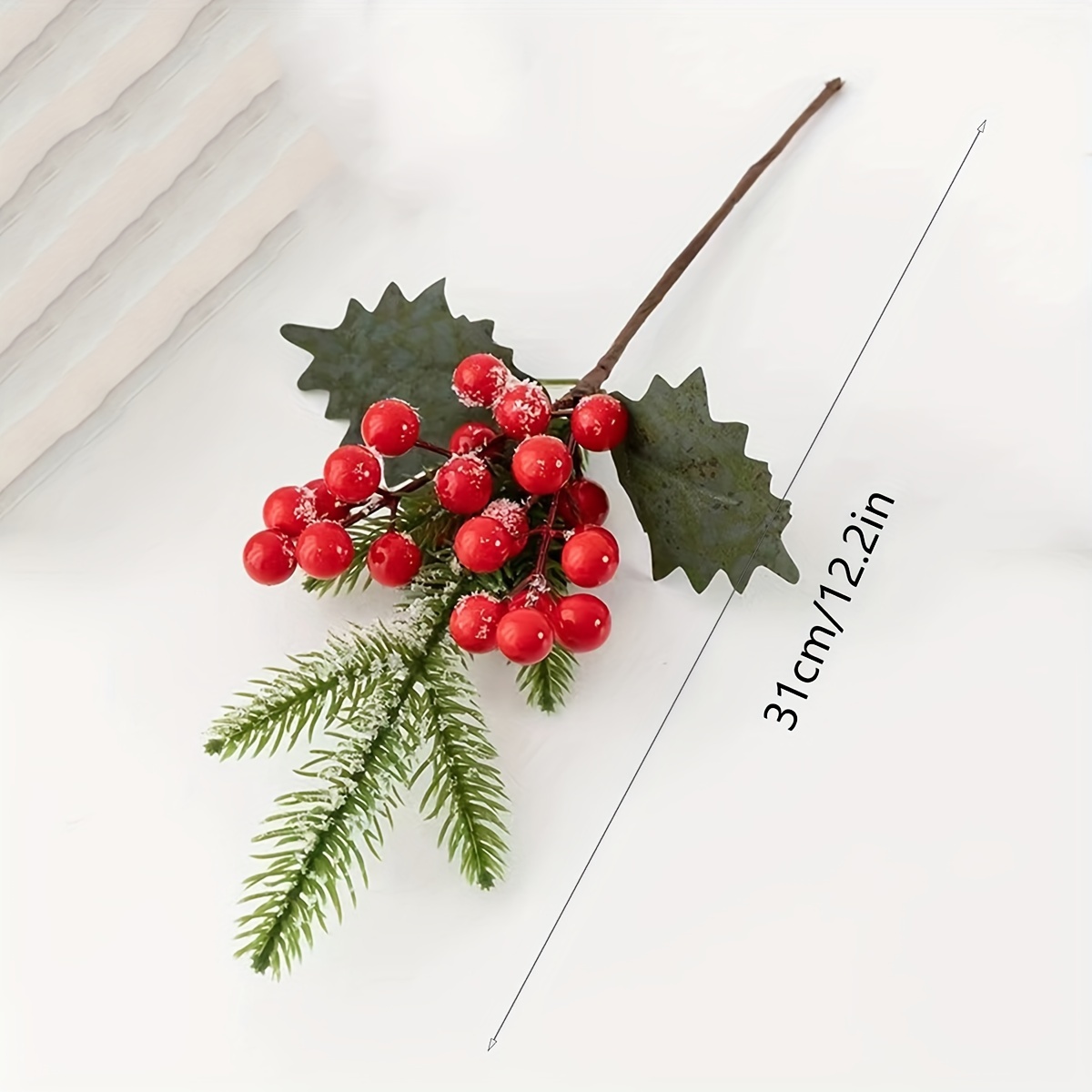 3pcs Artificial Berry Pine Branches, Faux Berries Artificial Stems For  Decorating Berry Picks Fruit Fake Silk Flowers For Home Decorative Party  Weddin