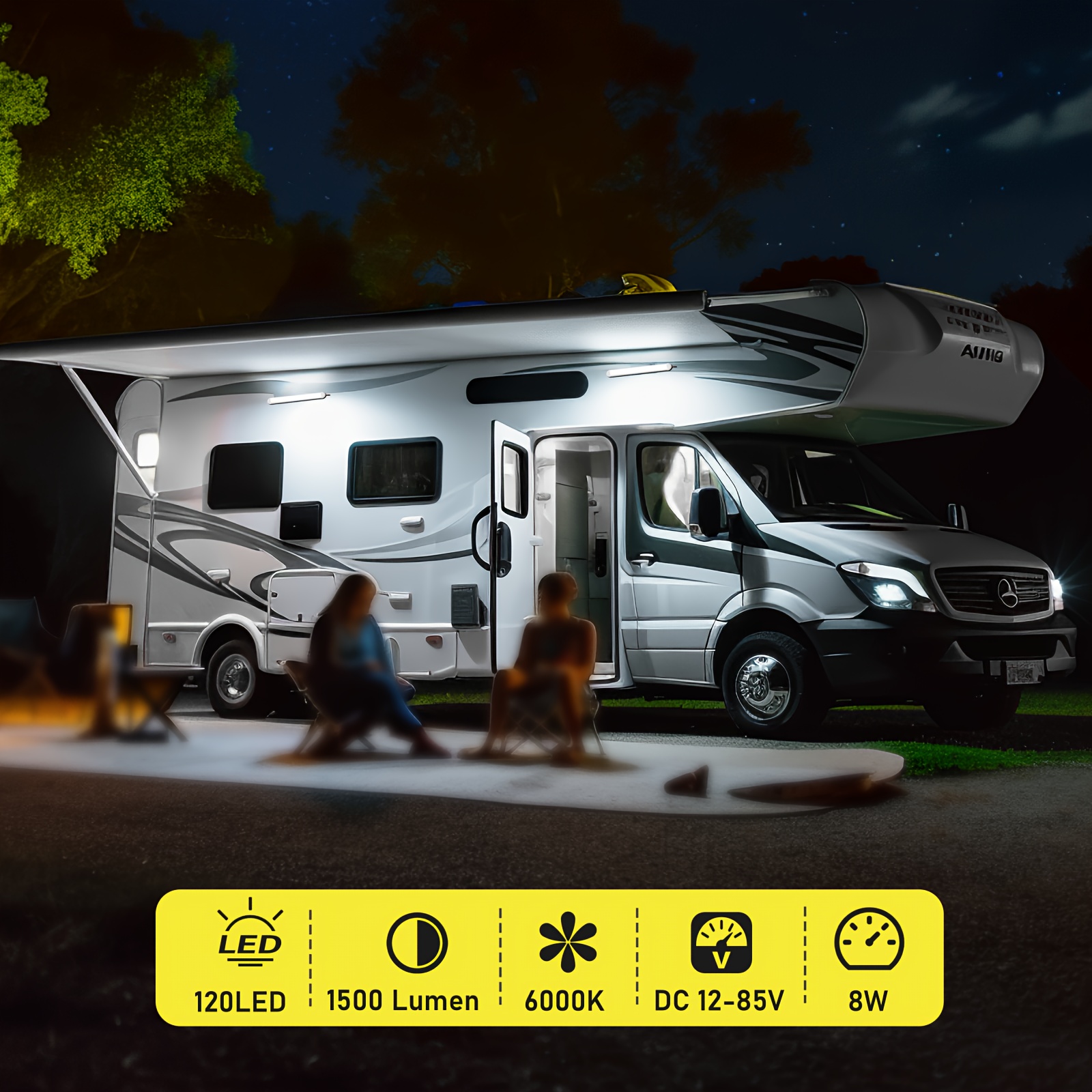 1 Stück 12V 12 LED Intérieur LED Spot Light Cabinet für Camping-Car Caravan  Camping-Car