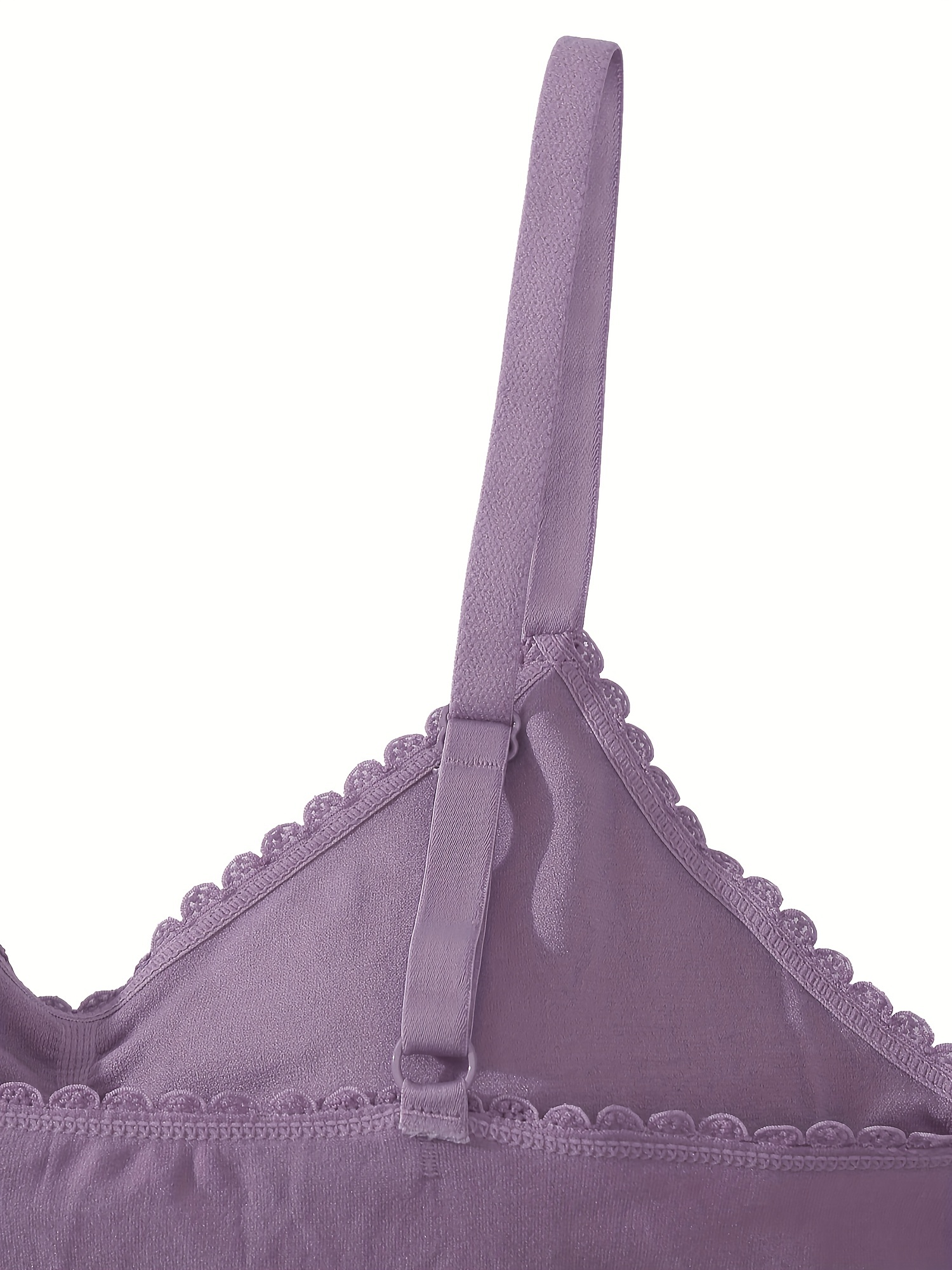 6459 Plus Wireless Cotton Bralette EL6459 010 - White – Purple