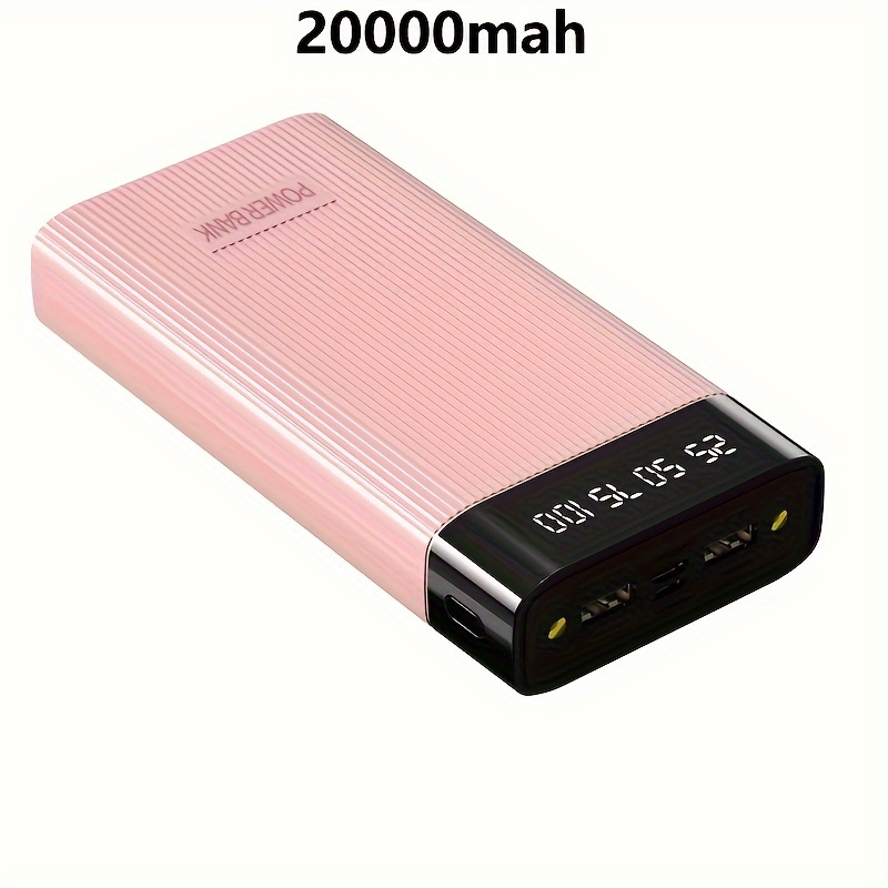 10000/20000 Mah High capacity Portable Power Bank 5v2.1a - Temu