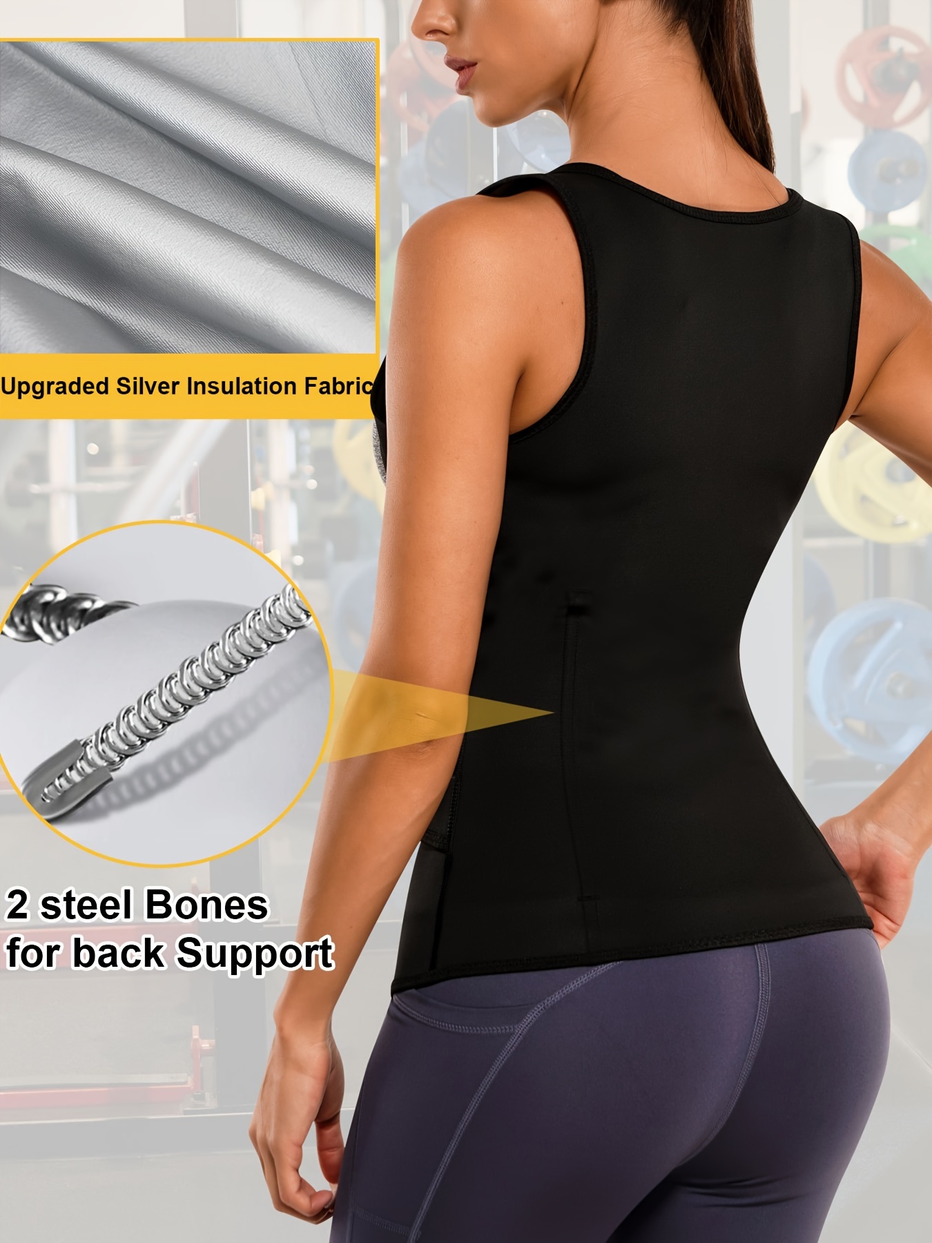 Zipper Shaping Tank Tops, Waist Trainer Tummy Control Slimmer Open Bust  Top, Women's Underwear & Shapewear