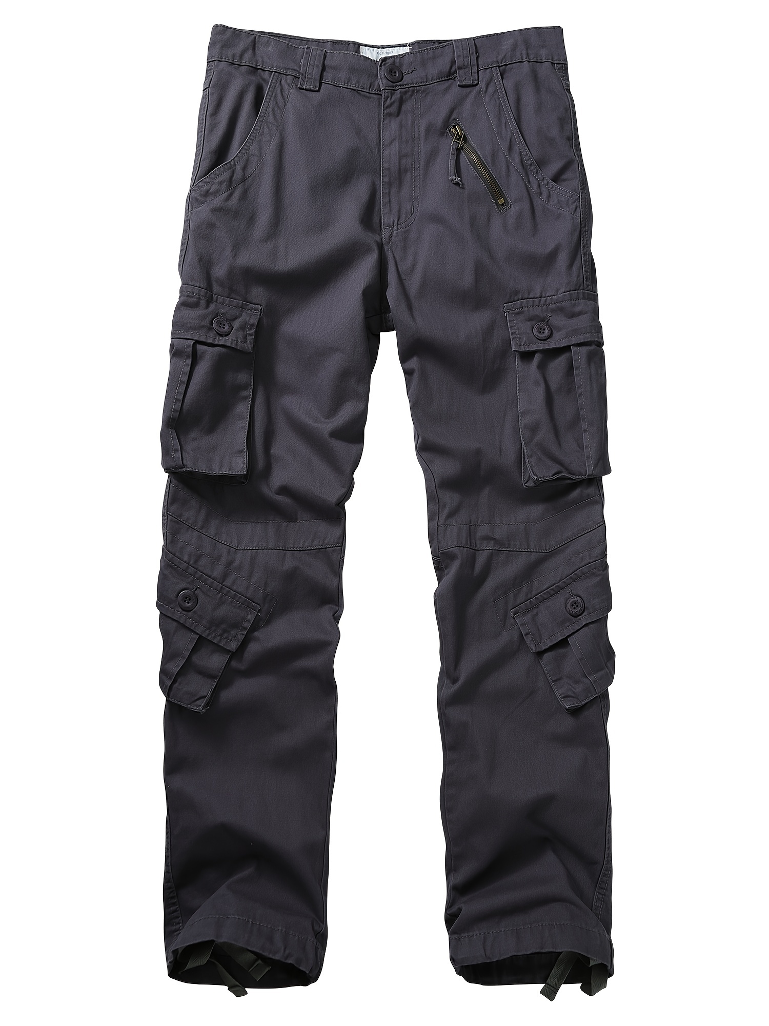 Men's Casual Cargo Pants Fashion Cotton Pants Solid Work - Temu