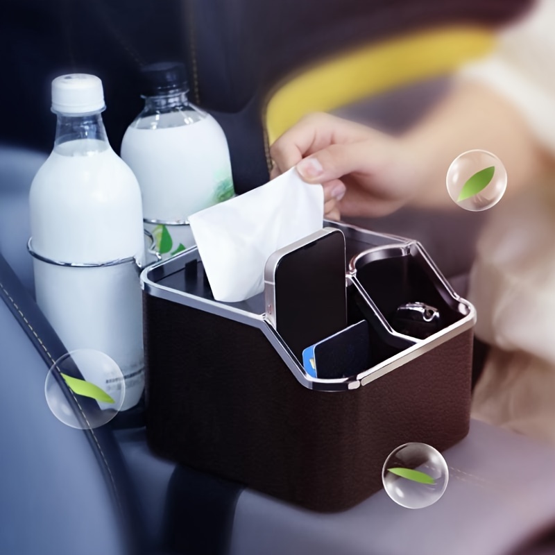 Car Armrest Box Storage Box Car Water Cup Holder - Temu