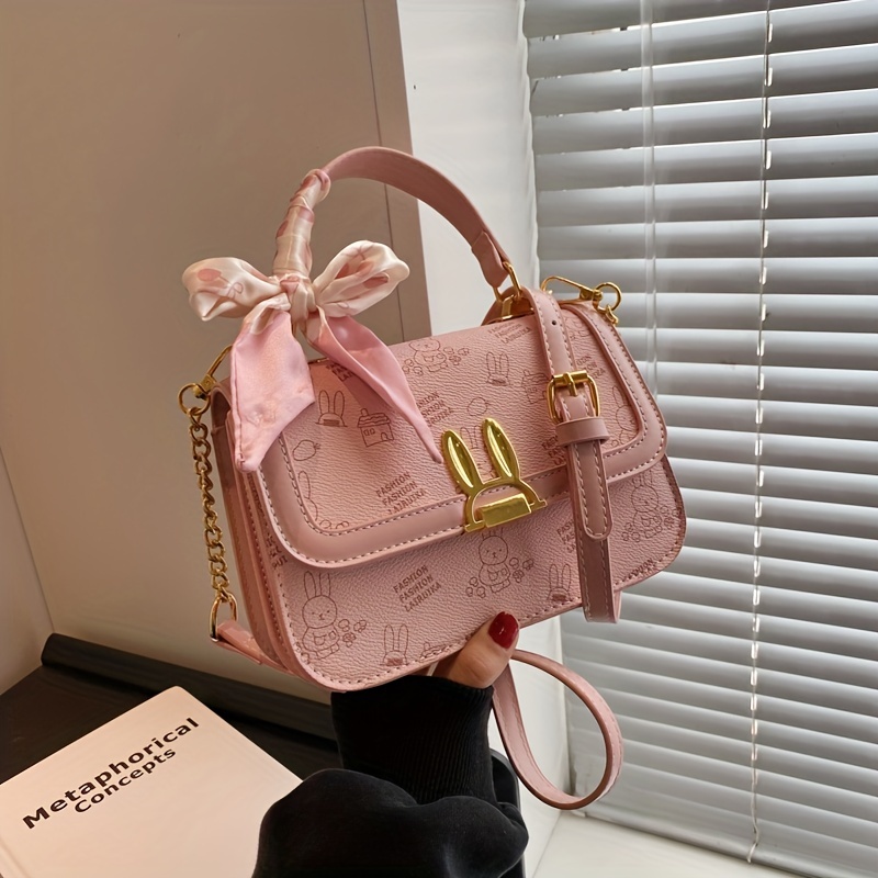 Pink Buckle Shoulder Bag with Chain Detail - PEDRO AE