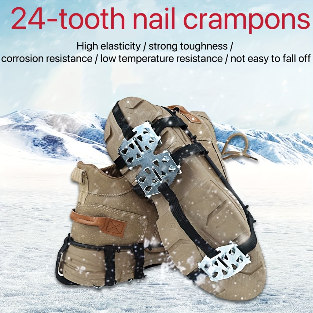 OROOTL Crampons Ice Cleats Walk Traction Snow Cleats for Boots Shoes Men  Women 19 Stainless Steel Shoe Chains Anti Slip Safe Protect for Walking