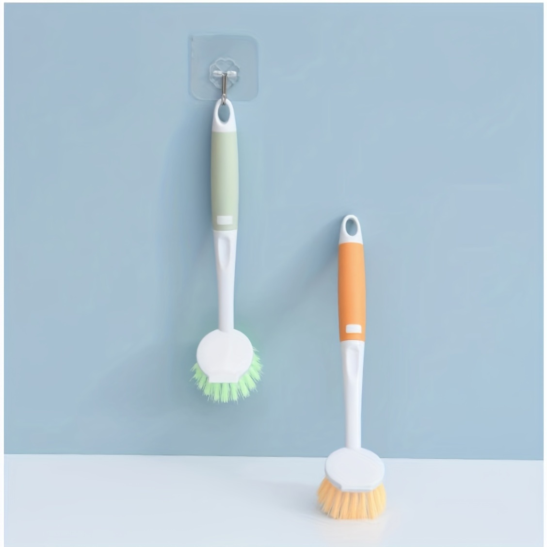 2 Pcs Sink Cleaning Brush Dish Scrubber Dishes Kitchen Brushes