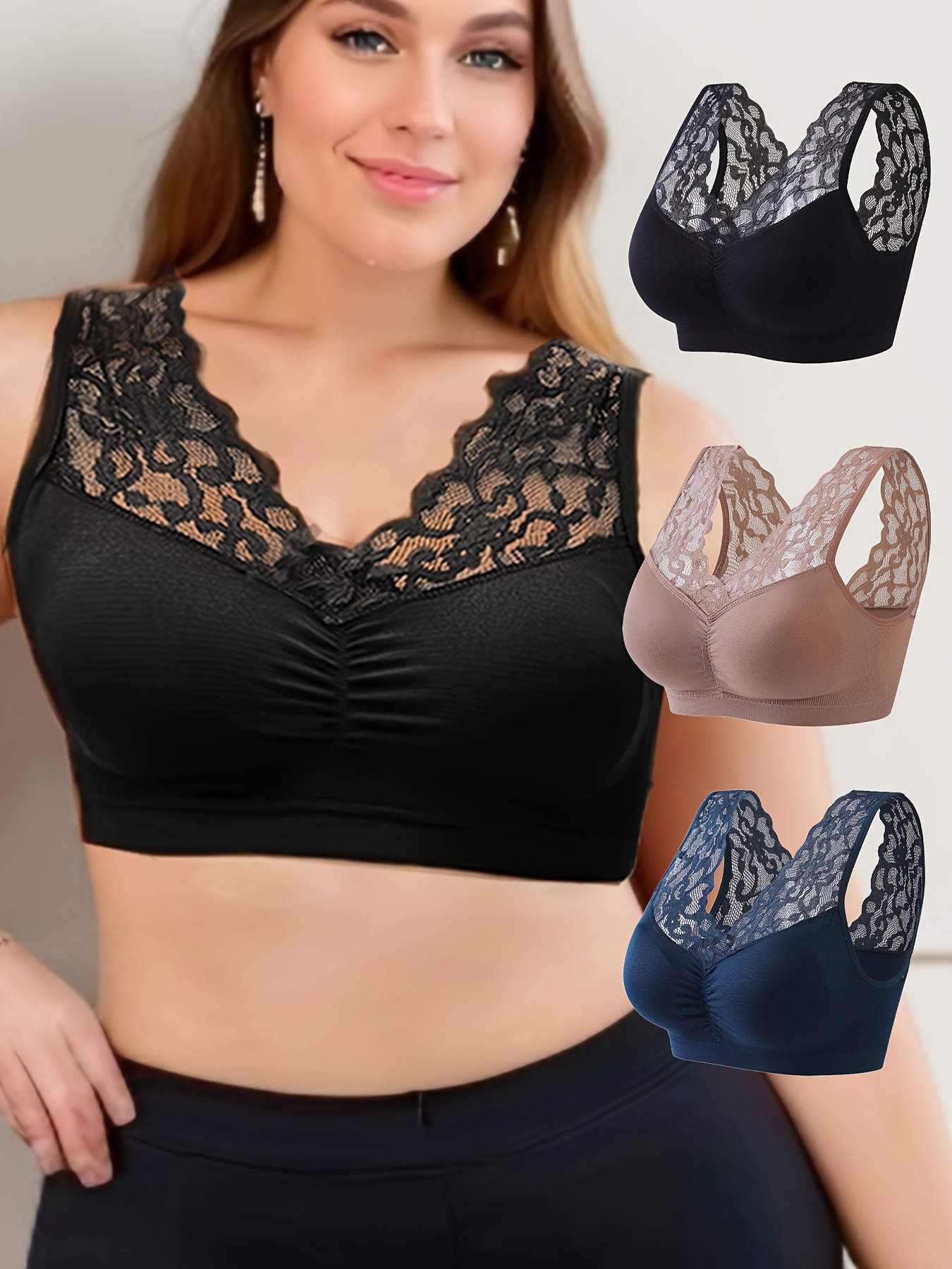 Sexy Floral Lace Push Up Bra and Thong Panties Set for Women - Comfortable  and Stylish Lingerie and Underwear