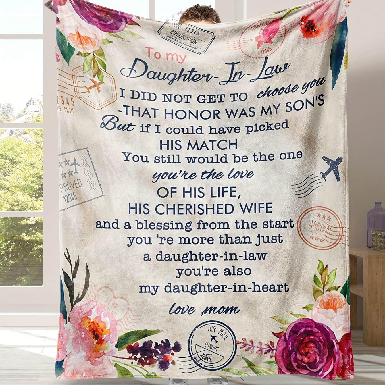 Gifts for Mother in Law Blanket from Daughter in Law - Birthday Gifts for  Mother in Law - Mother in Law Gift for Christmas Mother's Day, Flannel