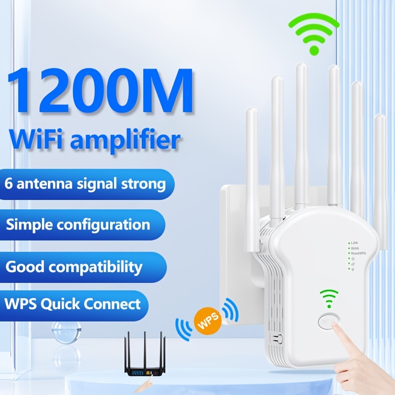 1200Mbps 2.4G/5G Dual Band Super Wireless Internet WiFi Repeater