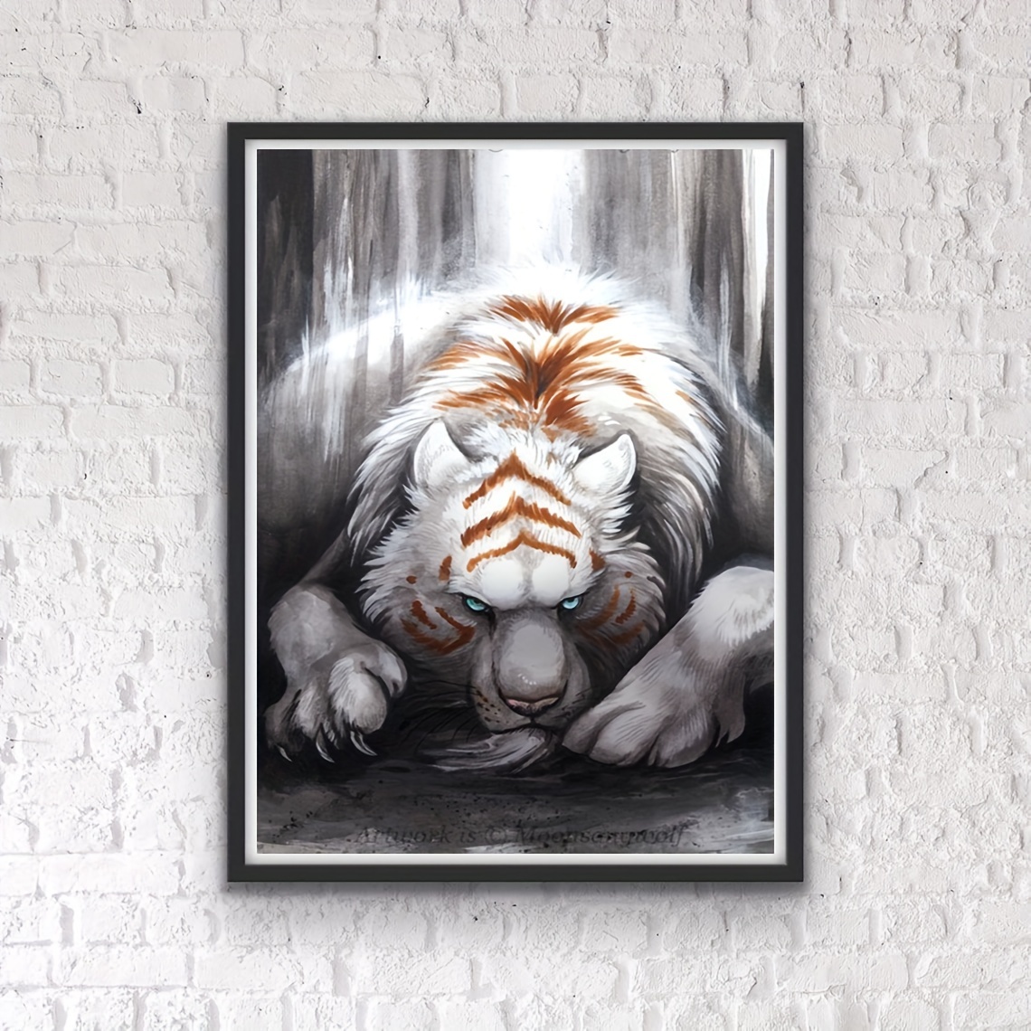 1pc Diamond Painting Lion Tiger Leopard Kit For Adults, Full Drill Diamond  Art Animal Painting By Number Kits Gem Art Wall Home Decor (11.8x15.7inch)