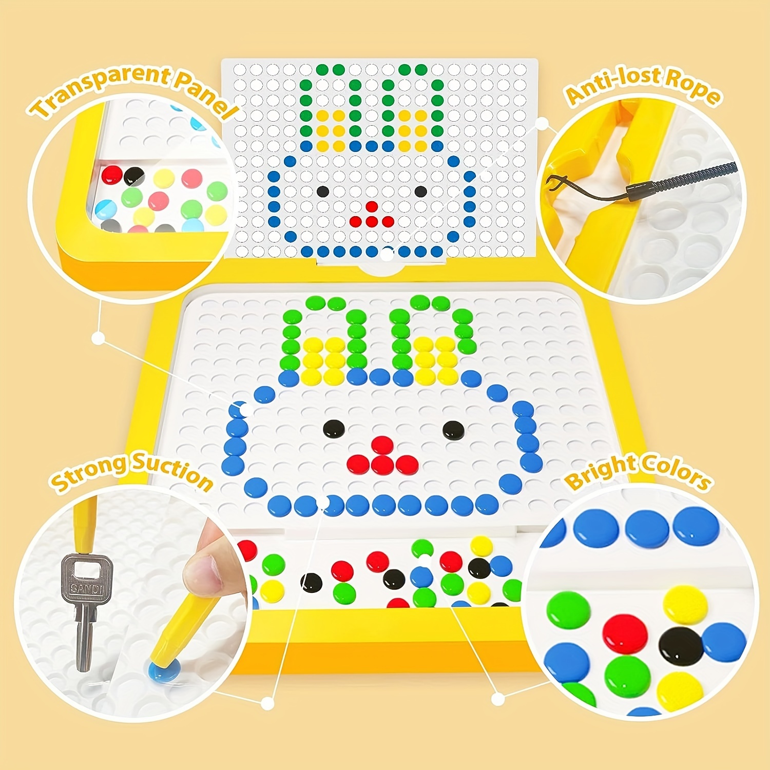 Colorful Doodle Board, Children's Magnetic Drawing Board Set