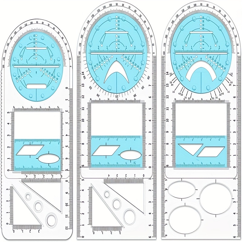 Circle Templates Measuring Geometry Ruler Shape Stencils - Temu
