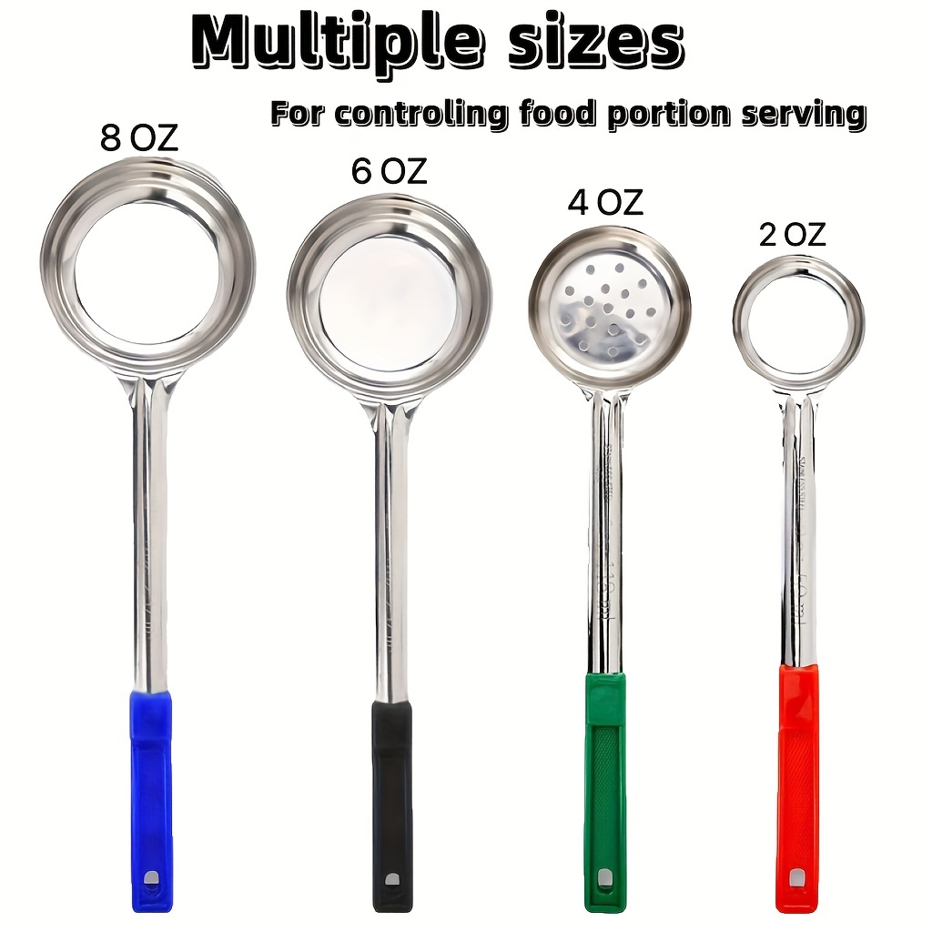 Darware Portion Control Serving Spoons (6-Piece Ladle Set); w 1/4 Cup, 1/2  Cup, 3/4 Cup & 1 Cup (2, 4, 6, 8 oz) & 1/2 & 1 Cup Utensils/Spoodles