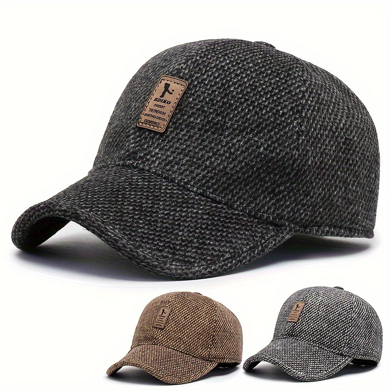 Comprar Gorra de invierno cálida, gorra deportiva de Golf, gorras de  béisbol para hombres, gorras casuales de moda para papá con orejeras  gruesas