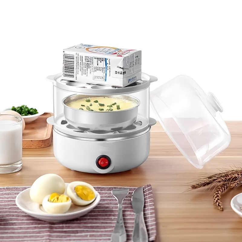 7- Egg Electric Cooker Stainless Steel with Poacher & Steamer