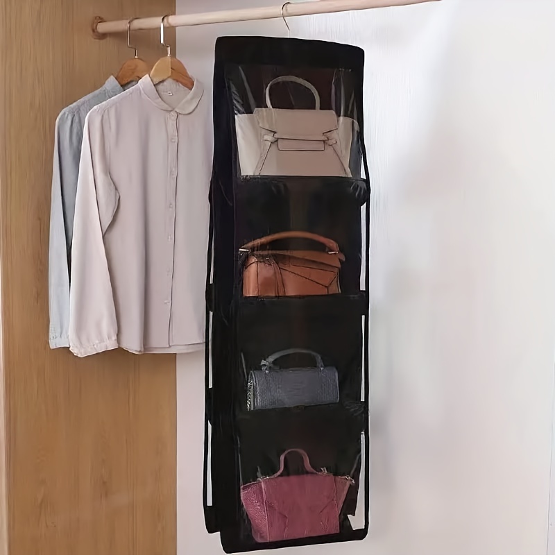 6/8 Pockets Foldable Clear Hanging Purse Handbag Tote Storage