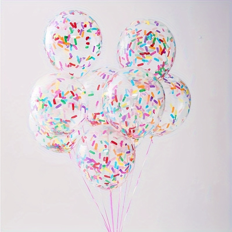 Ballons d'anniversaire confettis couleurs primaires, paq. 20