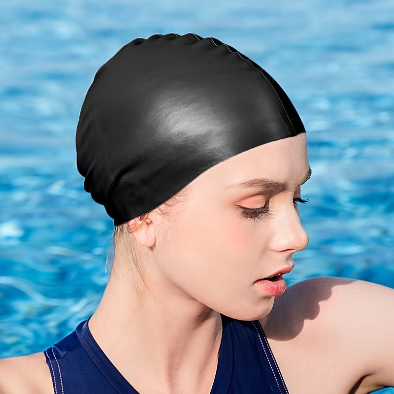 Shop Swimming Cap Women Silicone Coated online - Nov 2023